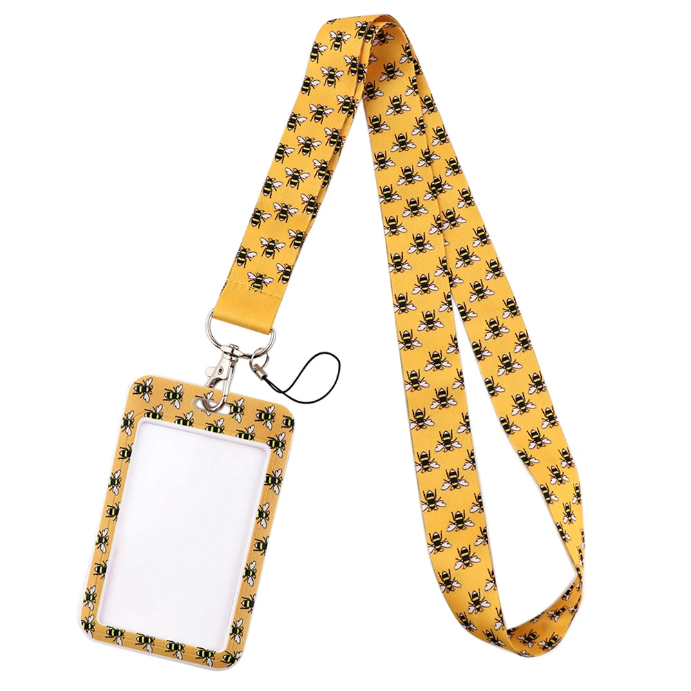 

Брелок для ключей DZ1788, с изящной Пчелой, держатели для идентификационных бейджей, веревка мобильный телефон, ремешок на шею, аксессуары для ...