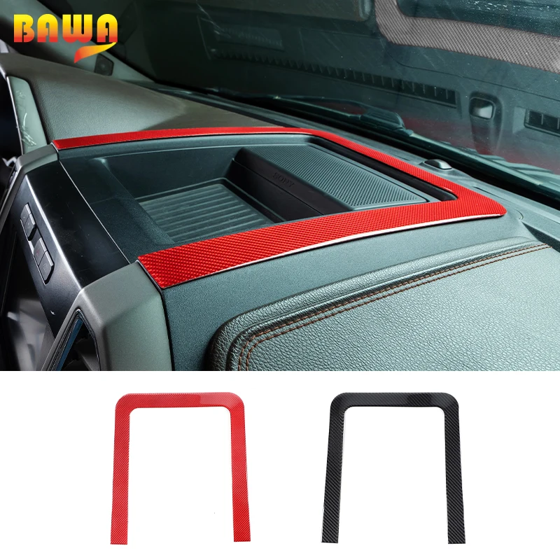 

BAWA Carbon fiber style Central control Storage Table Covers Stickers Trim Accessories for Ford F150 2015+Car Interior Access