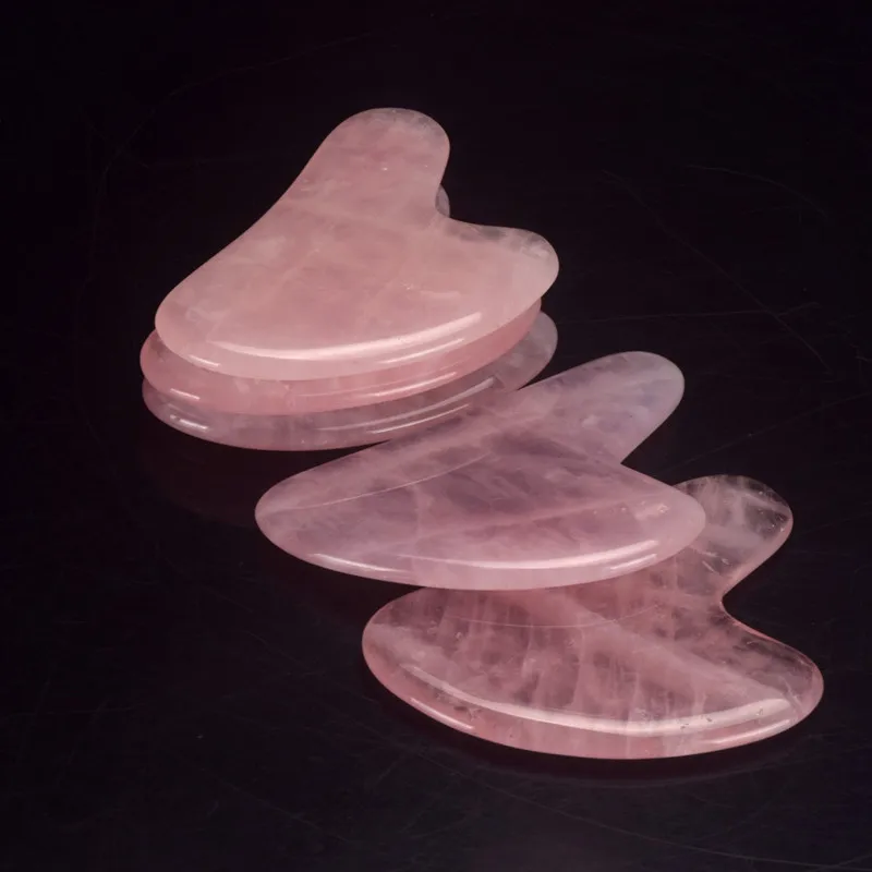 

Rose Quartz Gua Sha Stone Natural Scrape Crystal Face Lift Beauty and Health Care anti-wrinkle and anti-agingTools