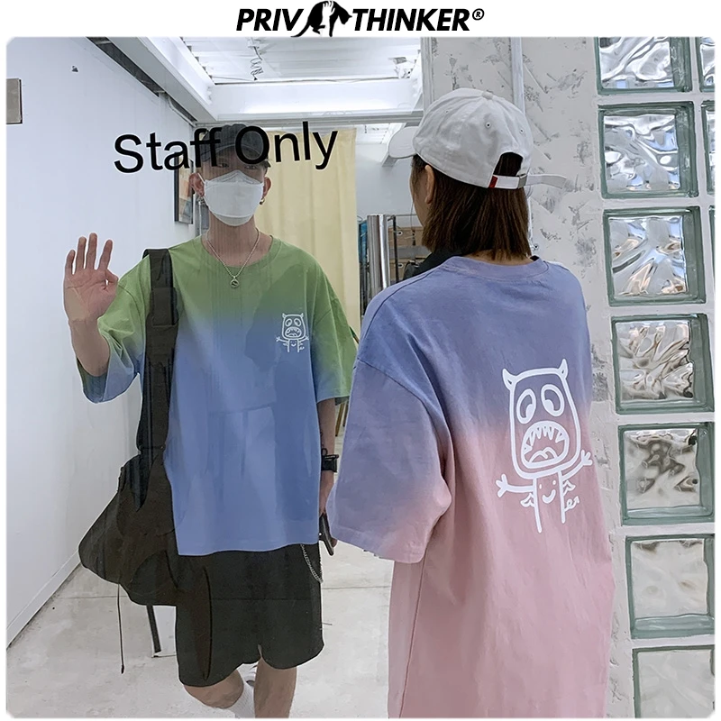 Мужская футболка с коротким рукавом Privathinker модная круглым вырезом и принтом букв