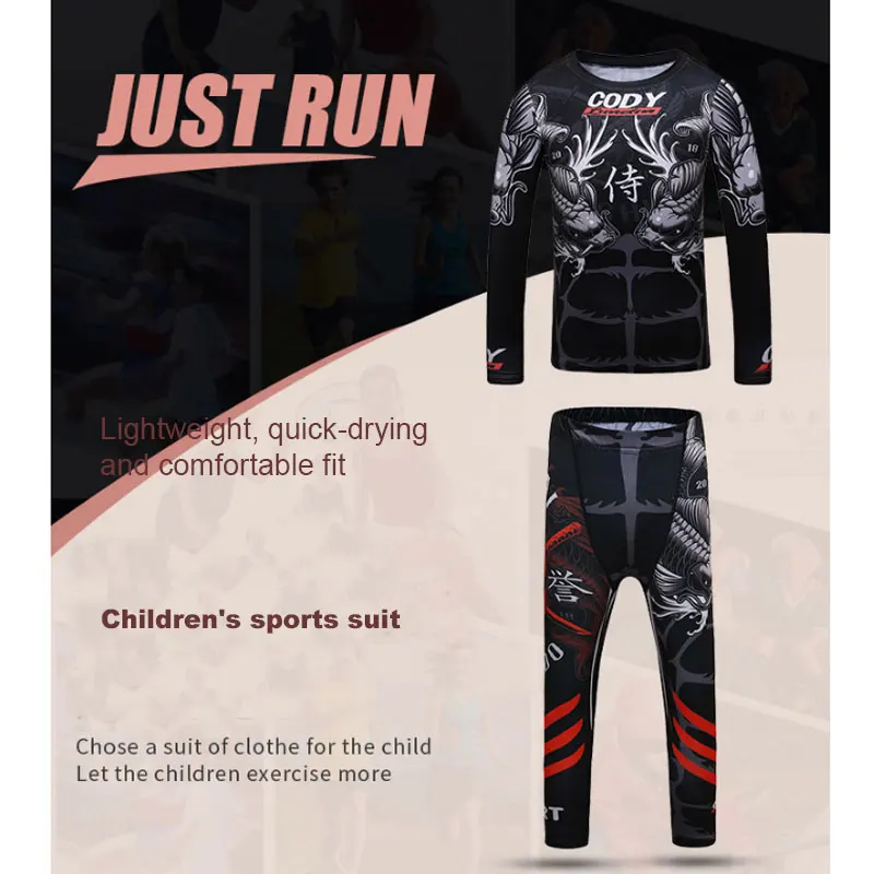 

2020 new boys cartoon casual sports suit children 3D printed pattern long sleeve + trousers children's wear