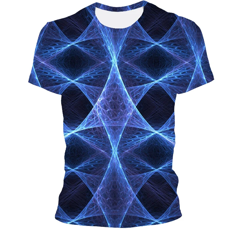

2021 3d new fashion casual T-shirt men and women print galaxy top streetwear