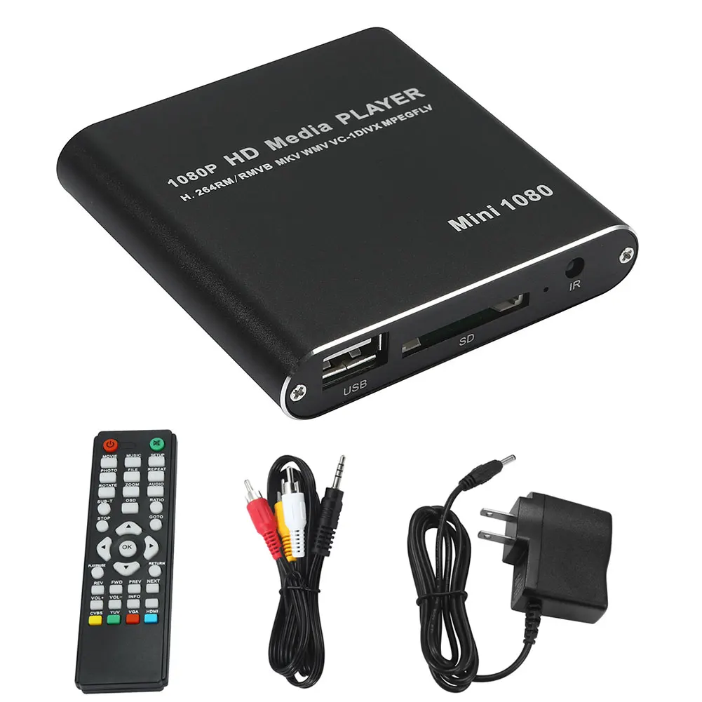 Новый мини HDD медиаплеер хост 1080P Full HD tv Box USB внешний мультимедийный плеер