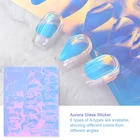 Наклейка для ногтей Аврора целлофан Фольга для ногтей голографическая переводная наклейка для ногтей бумажная переводная наклейка для ногтей Дизайн Маникюр Декор