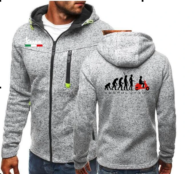 Мотоциклетная Толстовка Vespa VESPOLUTION с изображением процесса эволюции и мотокросса