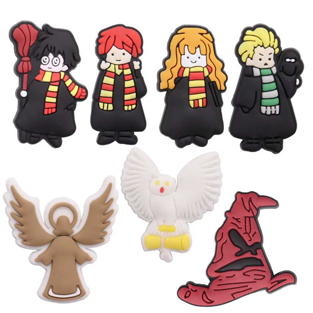 

Микс 50 шт. ПВХ Мультяшные магниты на холодильник Kawaii знаменитый ТВ герой Ангел Сова волшебник шляпа шарф метла холодильник магнитная наклей...