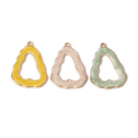 10pcslot diy korean fashion jewelry alloy accessories drop oil earrings pendant simple geometric triangle earrings enamel charm