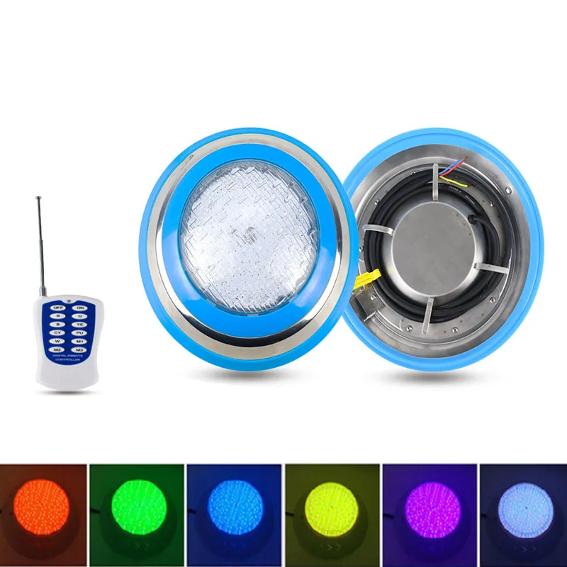 Stainless Steel Ip68 Led Swimming Pool Light 20W 30W 40W 50W 60W Blue Waterproof Lamps Underwater Lights AC12V RGB Piscina Lamp