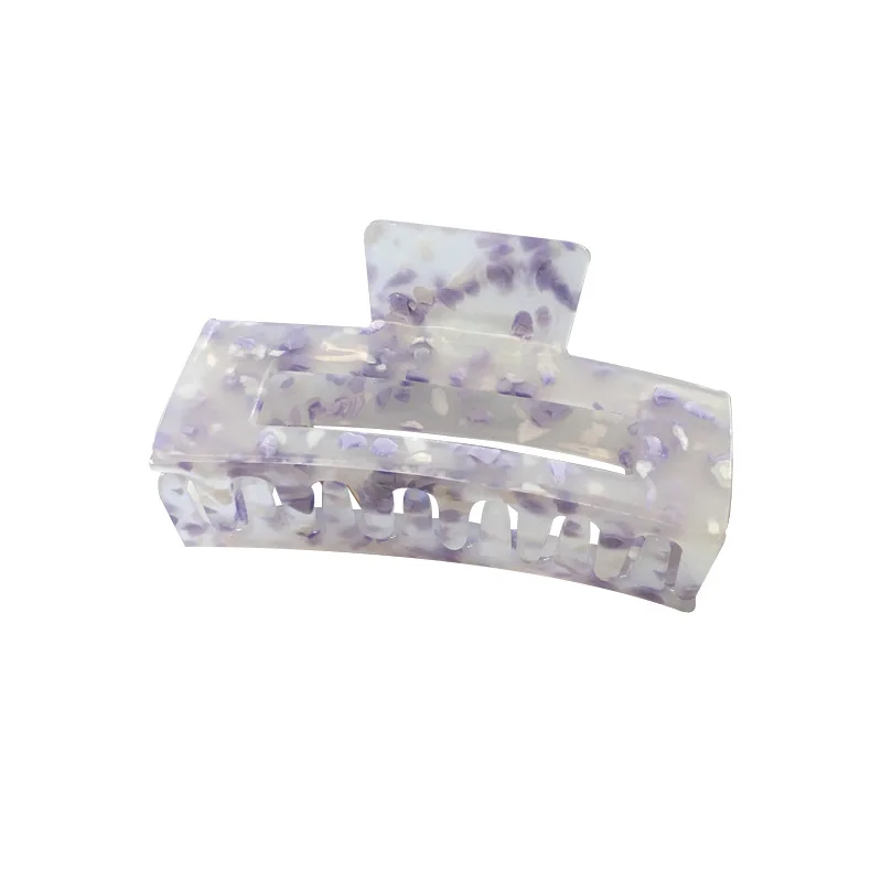 

Acrylic Women Hair Claws Crab Clamps Charm Solid Color Hollow Leopard Lady Hair Clips Retro Make Up Hairdress Hair Styling Tools