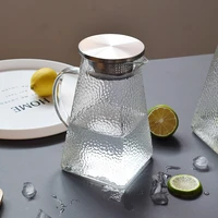 cold water jug large capacity glass set heat resistant household cool water pot hammer water bottle teapot cold kettle