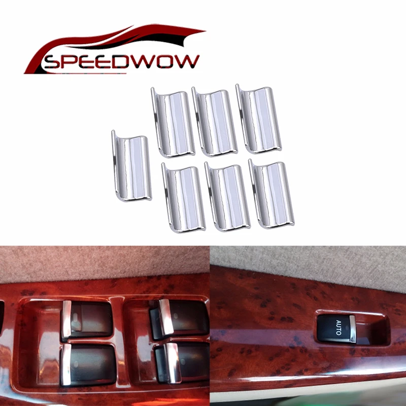 SPEEDWOW Кнопка подъема окна двери блесток хромированный Переключатель отделка