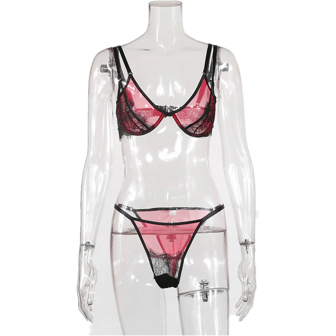 

Sexy Lingerie Set Women's Underwear Thongs Transparent Bra Brief Sets Bras for Women Exotic Costumes Erotic Sexy Woman Nightie