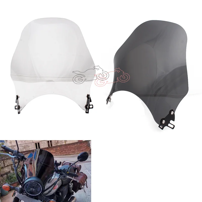 

Universal Fit Cafe Racer Motorcycle Vintage Headlight Windshield Instrument Visor Wind Deflector For Harley BOB Honda CG125