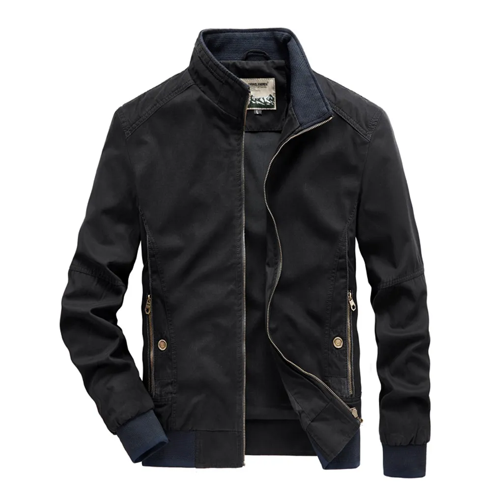 MUQGEW новинка 2019 осенние мужские куртки пальто камуфляжный Бомбер зеленая куртка