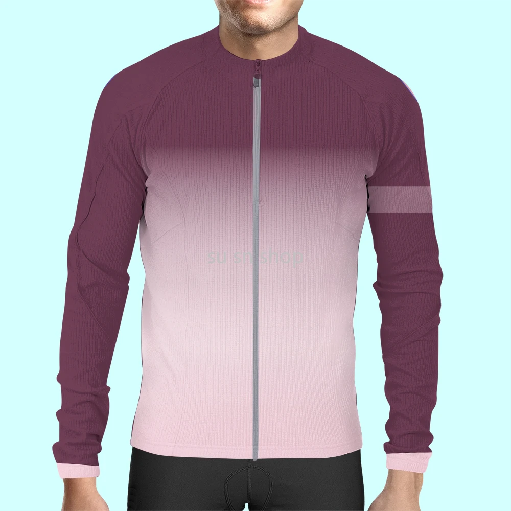 

2021 New Arrival Men's Long Sleeve Cycling Jersey Bike Jersey Top Mountain MTB Road Breathable Quick Dry Sports Clothing