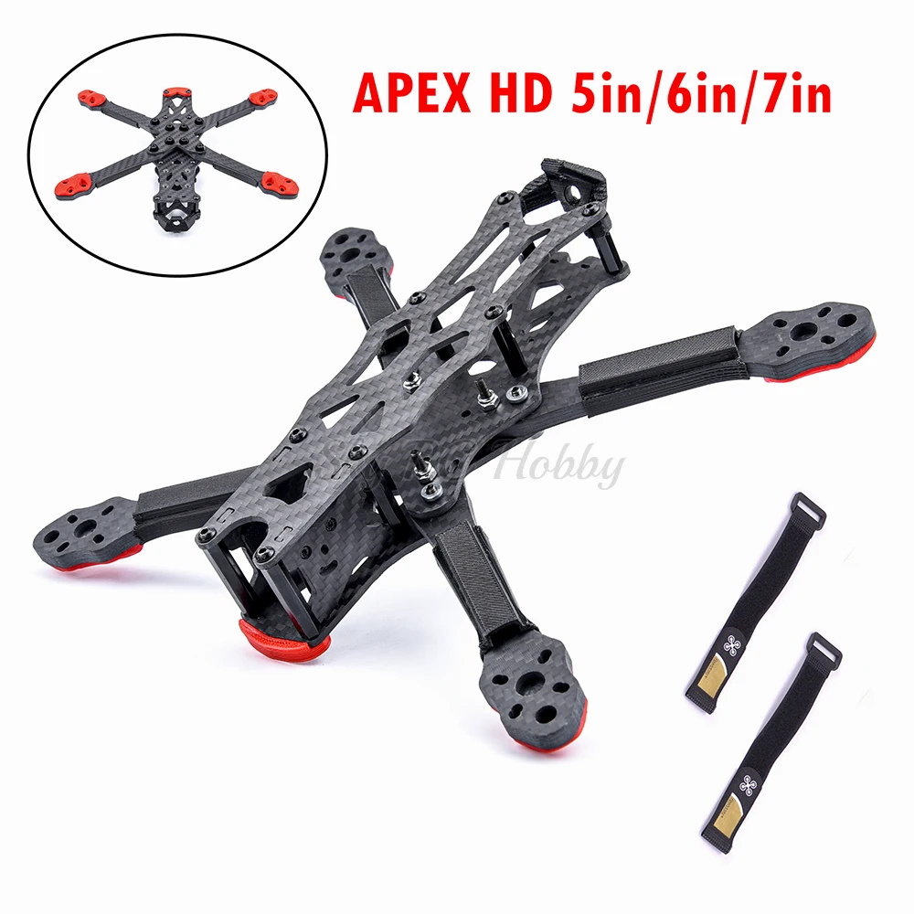 Новый APEX HD HD5 / HD6 HD7 5/6/7 дюймов углеродного волокна Квадрокоптер рамка набор с 5 мм