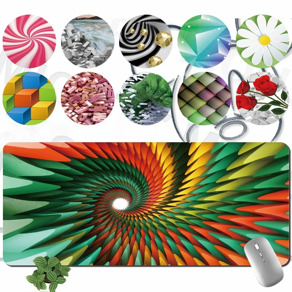 

800x300 600x300 XXL Mouse Pad PU Leather 3D Pattern Print Series Gamer Gaming Play Mat Large Desk Keyboard Mousepad