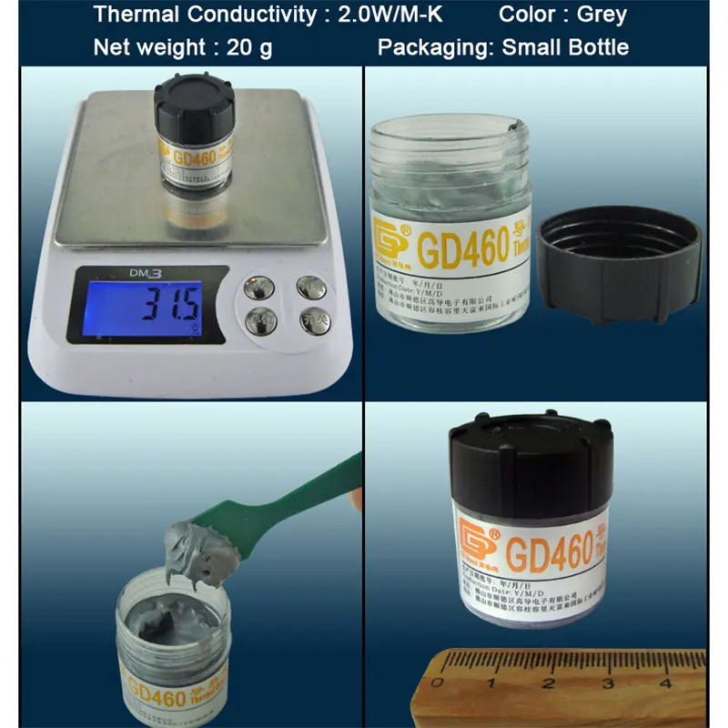 Термопроводящая паста GD460 3 шт. силиконовая термопаста высокоэффективный состав