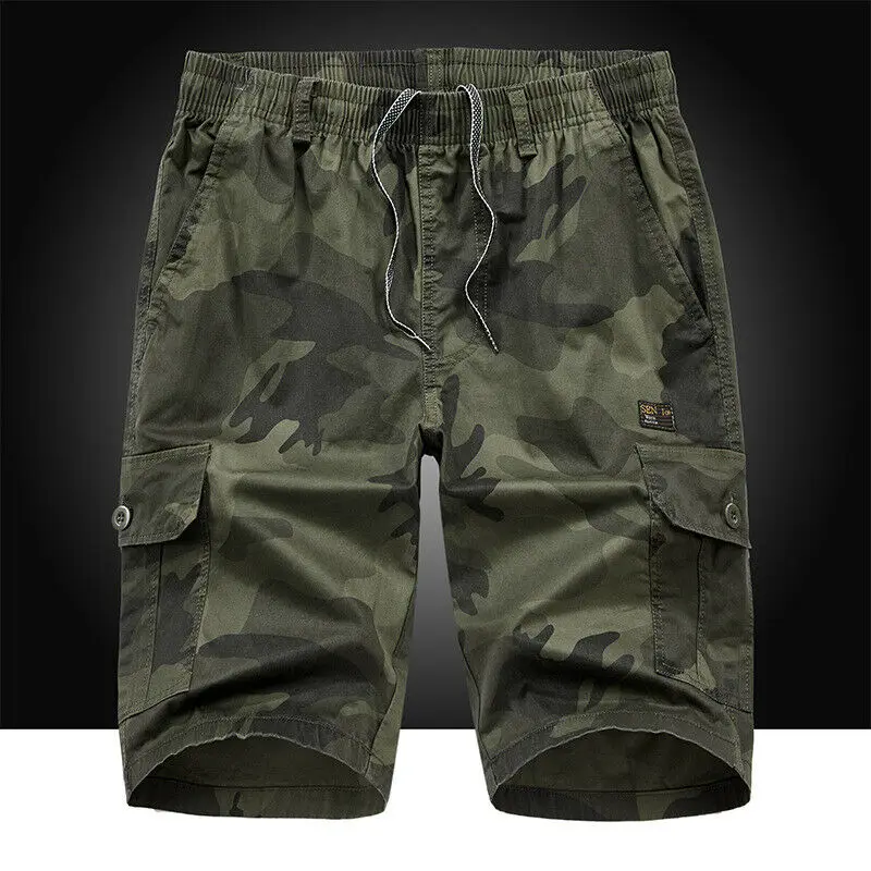 Мужские военные камуфляжные шорты-карго тактические брюки рабочие повседневные
