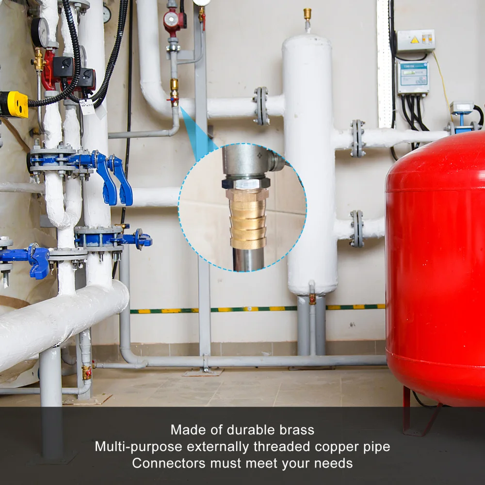 

12PCS Brass Leak-proof Air Hose Connector Male Threaded Brass Pipe Connector