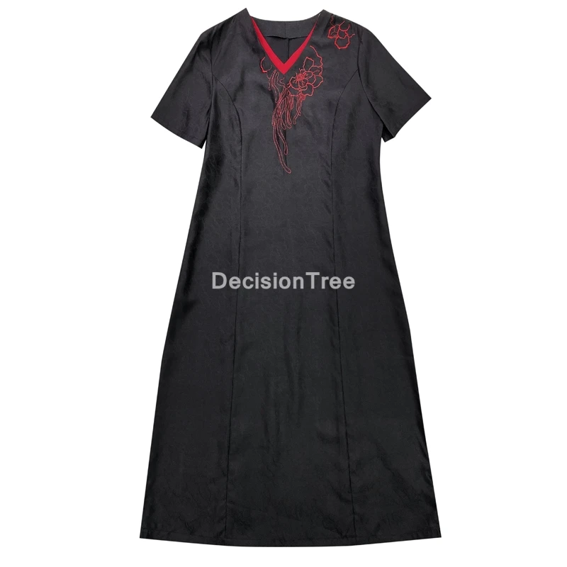 Женское атласное платье в восточном стиле короткое китайское традиционное