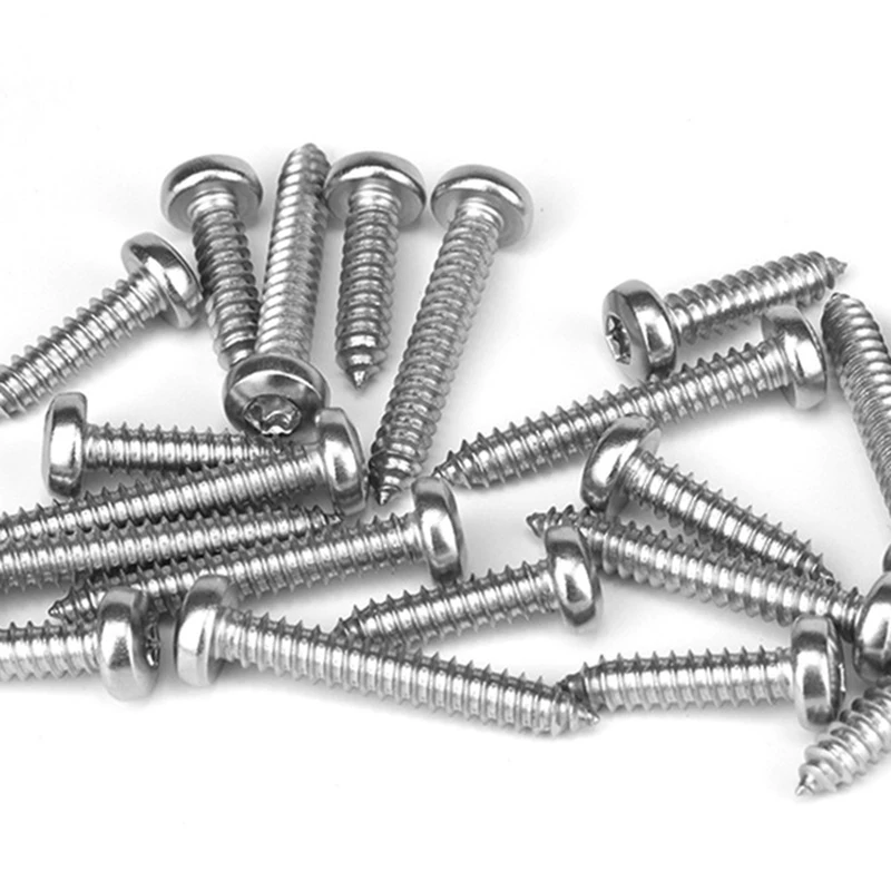 Винты самонарезающие из нержавеющей стали 304 с круглой головкой M2/M3/M4/M5/M6 100 шт. 50 20