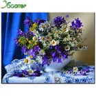 Алмазная живопись сделай сам, полноразмерная квадратная Круглая Мозаика, вышивка, цветок, натюрморт, искусство, Настенный декор, синяя Маргаритка, YY1846