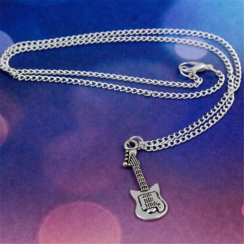 

Electric Guitar Necklace, Guitar Jewelry, Guitar Player Gift, Chain Necklace, Music Lover Gift, Rock Music Lover