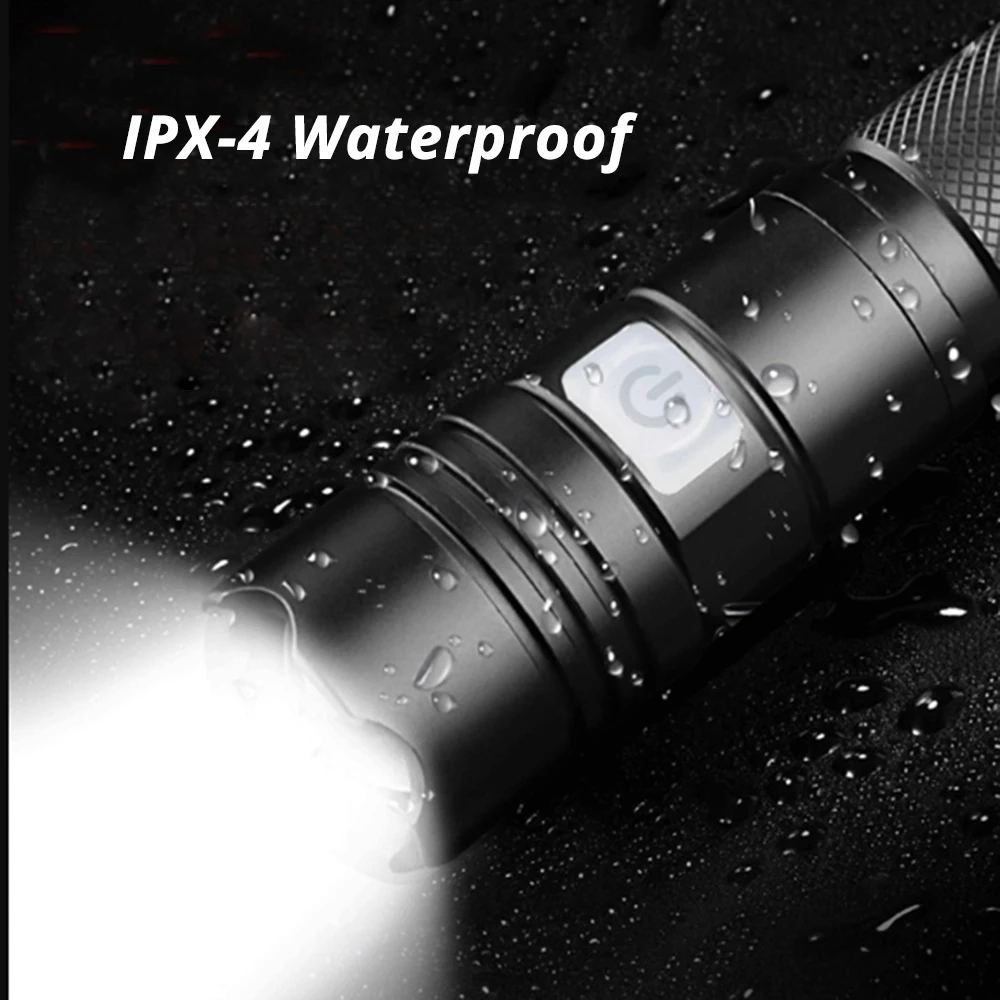 Суперъяркий тактический светодиодный фонарик с микро-зарядкой поддержка зума 5