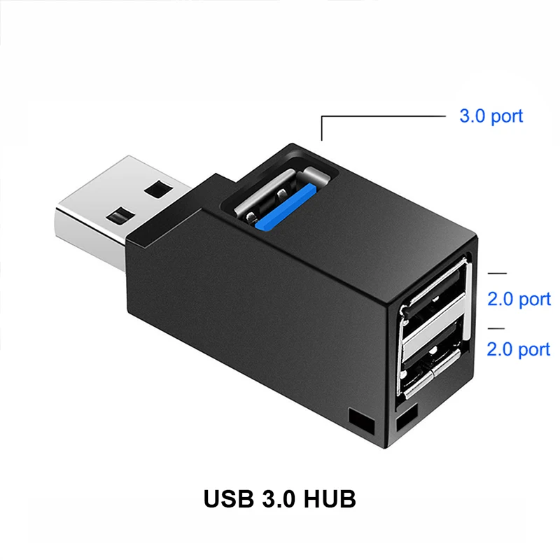 Разветвитель USB 2 0/Mini 3 0 порта удлинитель высокая скорость usb-хаб для ПК ноутбука