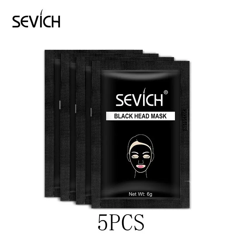5 PCS Sevich 60 г бамбуковый уголь Глубокая чистка черная маска для лица Уход за Кожей маска для удаления черных точек сужение пор контроль масла маска для лица - Цвет: 5 PCS