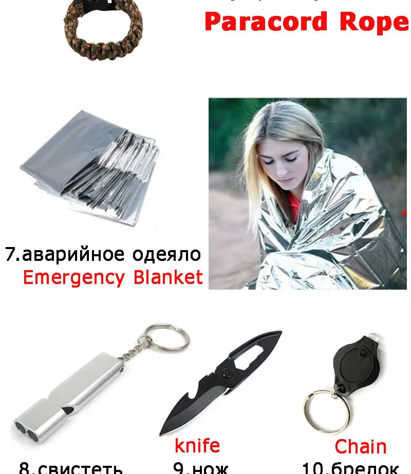 Набор для выживания на открытом воздухе, многофункциональный набор для кемпинга, путешествий, первой помощи, SOS, EDC, аварийный тактический инструмент для пустыни с фильтром для воды