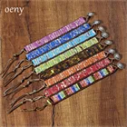 Плетеный браслет ручной работы Oeny из натурального камня, креативный браслет ручной работы в этническом стиле