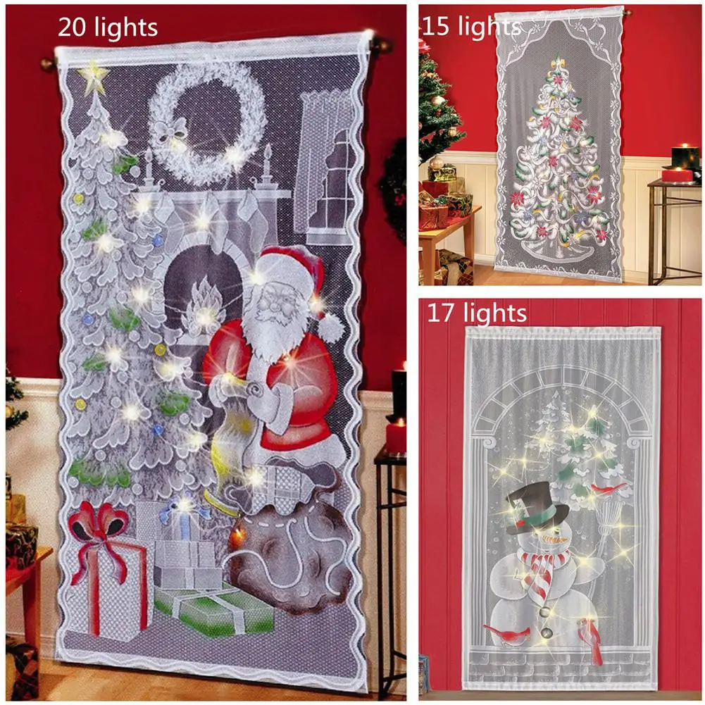 2 шт. Рождественская штора с Санта Клаусом принтом оленя занавеска s для спальни