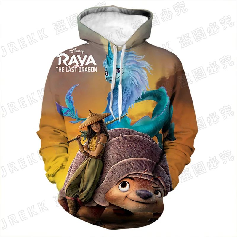

Disney Anime Raya Hoodies Men Women Children Sweatshirts 3D Print Boy Girl Kids Streetwear Pullover Casual Coat Clothing