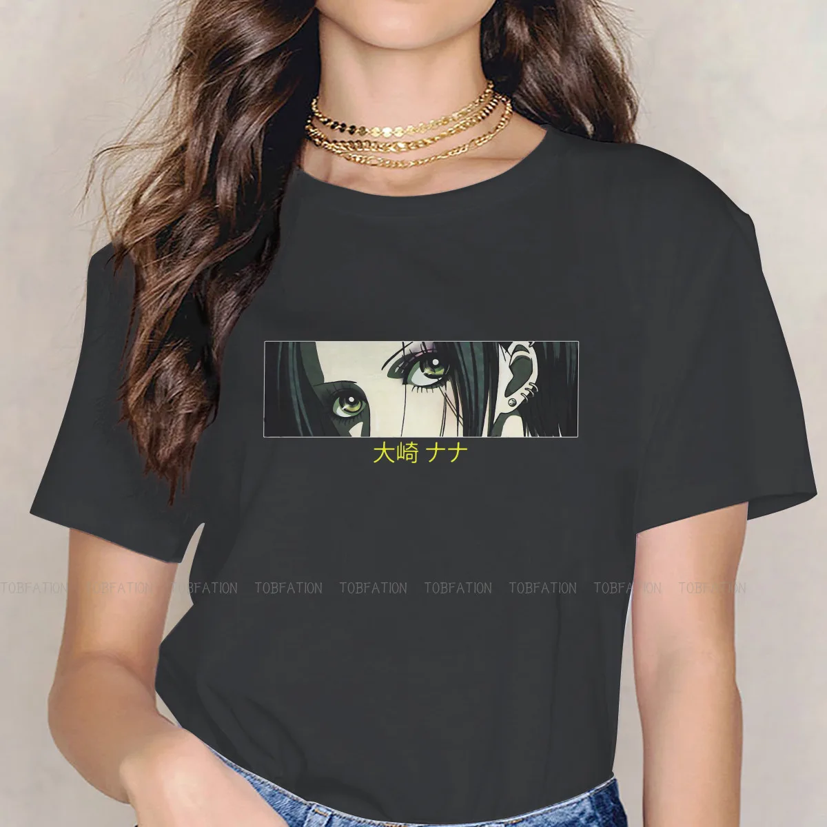 

NANA Osaki Komatsu Black Stones BLAST Manga Women T Shirt Cool Female Tops Harajuku Funny Tees Ladies 5XL Cotton Tshirt