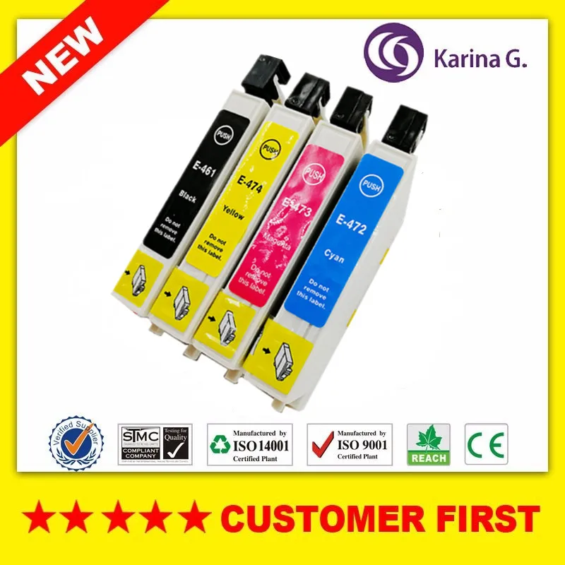 Совместимые чернильные картриджи для T0461 T0472 T0473 T0474 подходят Epson Stylus C63 C65 C83 C85 CX3500