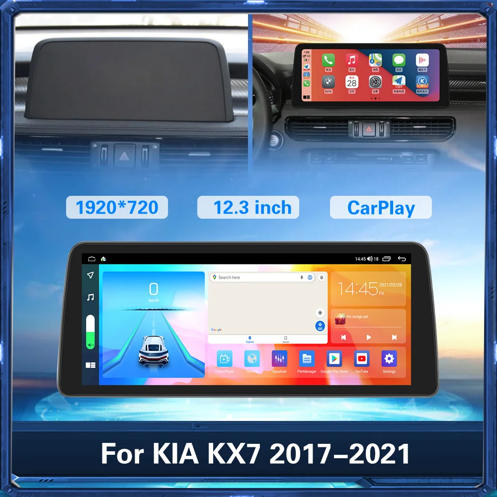 

Автомагнитола на Android, 128 ГБ, для KIA KX7 2017-2021, автомобильный GPS-навигатор, стереоприемник, 2 din, магнитофон