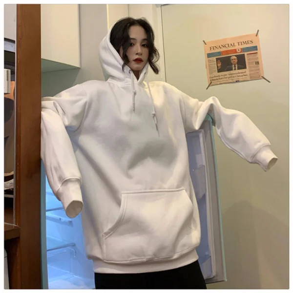 

Korean Homemade Korean Autumn and Winter Basic Solid Color Wide