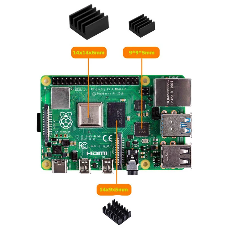 Акриловый прозрачный/прозрачный и черный чехол для Raspberry Pi 4 Модель B с
