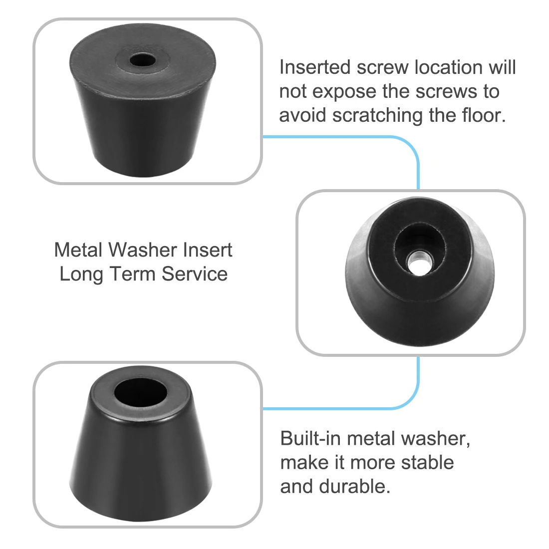 Uxcell резиновые бамперы накладки черный чехол для инструмента Нескользящие ножки