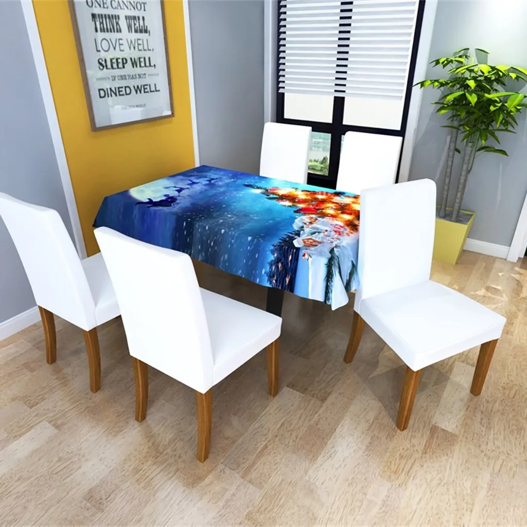 Рождественское украшение Mikksire скатерть из льняной смеси прямоугольные скатерти