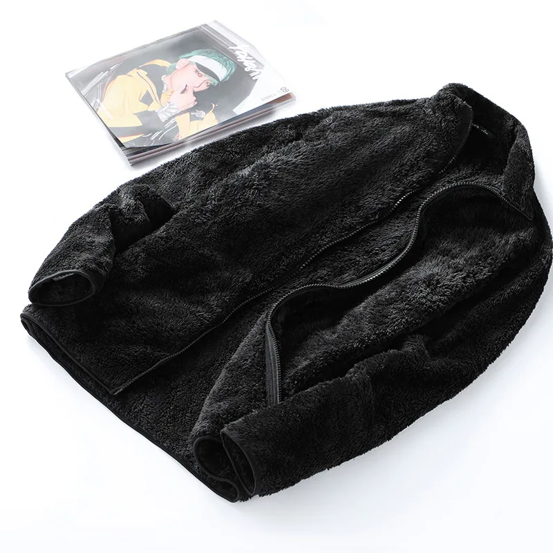 Куртка из флиса кораллового цвета Мужская и Женская парка осенне-зимняя уличная