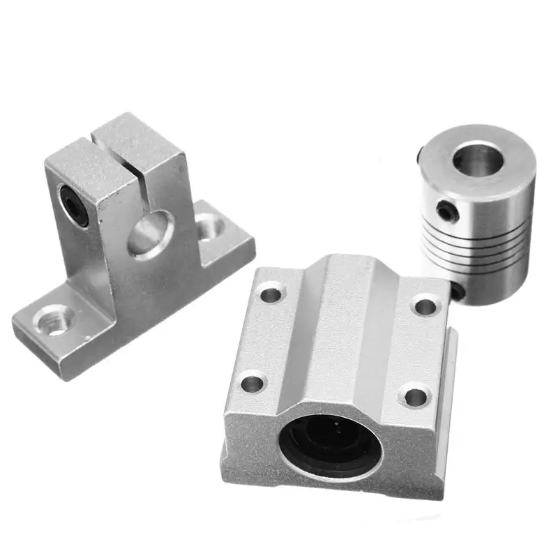 

T8 Dual Lead Screw Guide for CNC Linear Rail Optical Axis KP08 SCS8UU 400mm Coupling Bearings Mounting Block SK8 Shaft Support