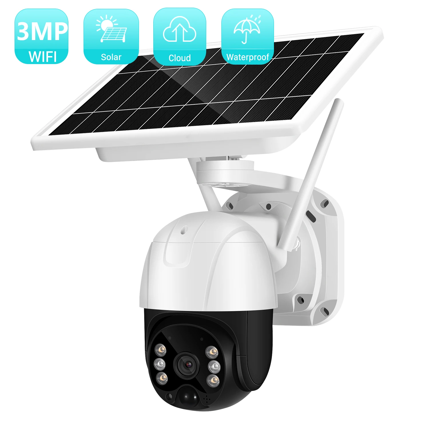 

BESDER 3MP Солнечная PTZ IP-камера 4X Zoom ICsee Cam Обнаружение движения Безопасность Защита Камера видеонаблюдения Открытый с Wi-Fi
