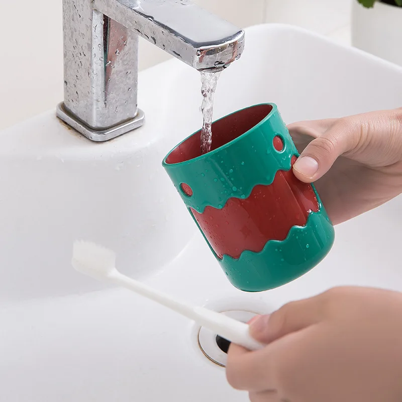 Мультяшная чашка для мытья рта детей Экологичная пластиковая зубной щетки пар
