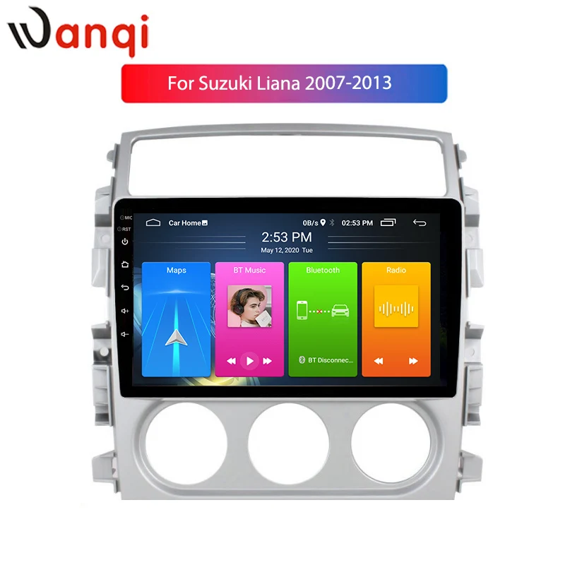 Автомобильный радиоприемник Wanqi 9 дюймов IPS2.5D полносенсорный экран для Suzuki LIANA 2007