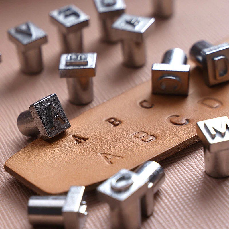 

36 PCS Leather Stamp Alphabet Letter Metal Punch Set Logo Stamp Craft Tools Kit