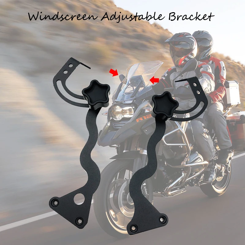 

For BMW R1200GS R 1200 GS LC ADV Adventure 2014 2015 2016 2017 2018 2019 Windshield Windscreen Bracket Mounting Clamps Holder