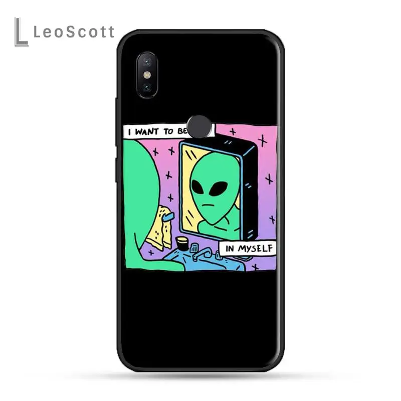 

Aesthetics Cute Cartoon alien space Phone Cases For xiaomi Redmi 5 5A plus 7A 8 note 2 3 4 5 5A 6 7 GO K20 A2